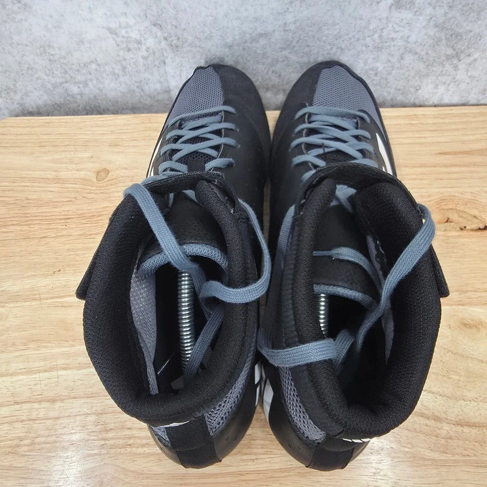 Adidas Mat Hog 2.0 Wrestling Shoes Mens 12 Black White Boxing Combat Sport MMA